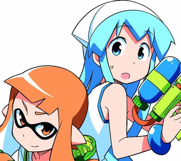 Splatoon スプラトゥーン 発売記念 週刊ファミ通 週刊少年チャンピオンに 安部真弘先生の イカ娘 コラボイラスト掲載 任天堂スタッフが描くイカ娘も 隊長のゲーム紹介